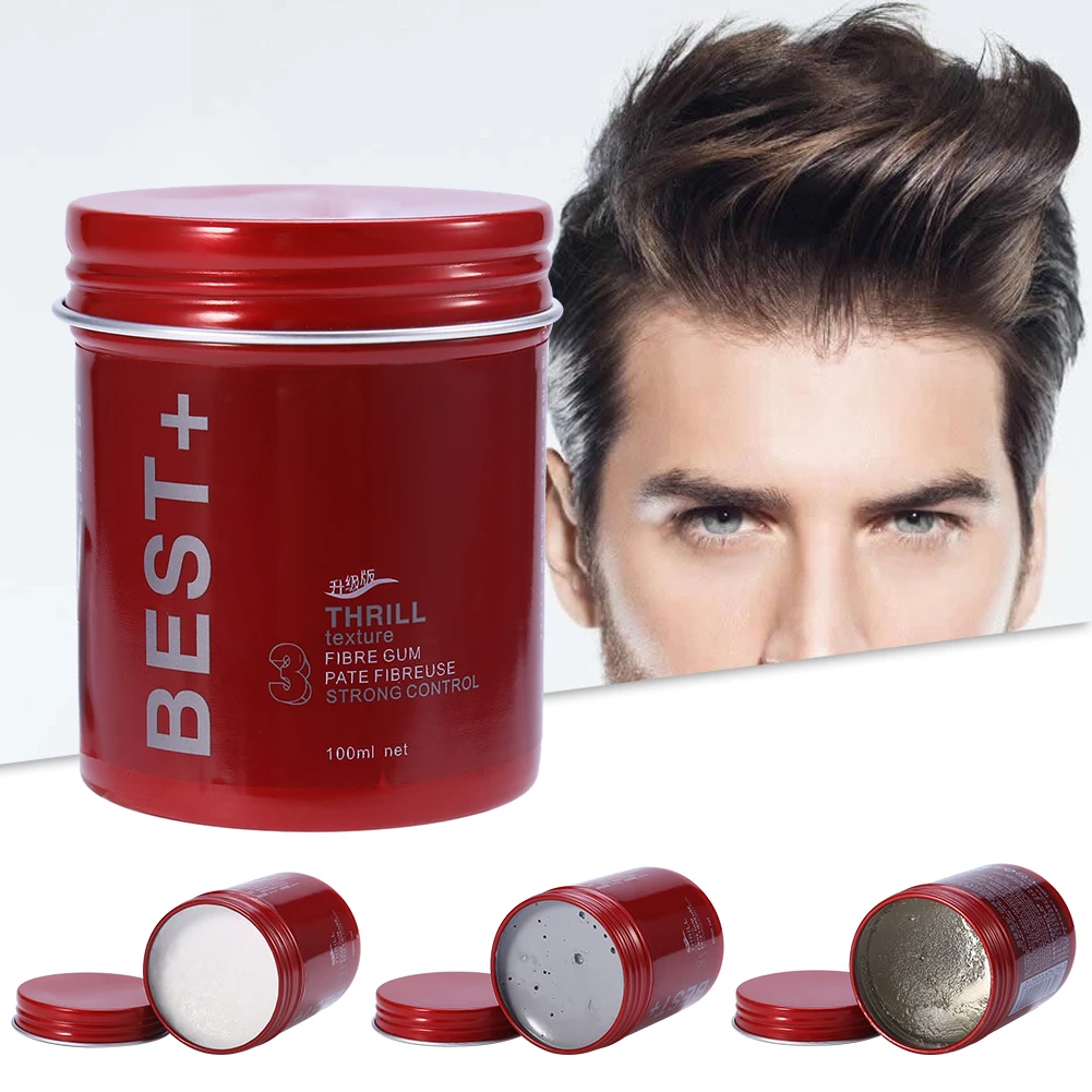 1Pcs 3 Colors Professional Long-Lasting Fluffy Hair Finalize Pomade Wax Styling Tools Men Cream Salon Hair Finishing Gel Cream