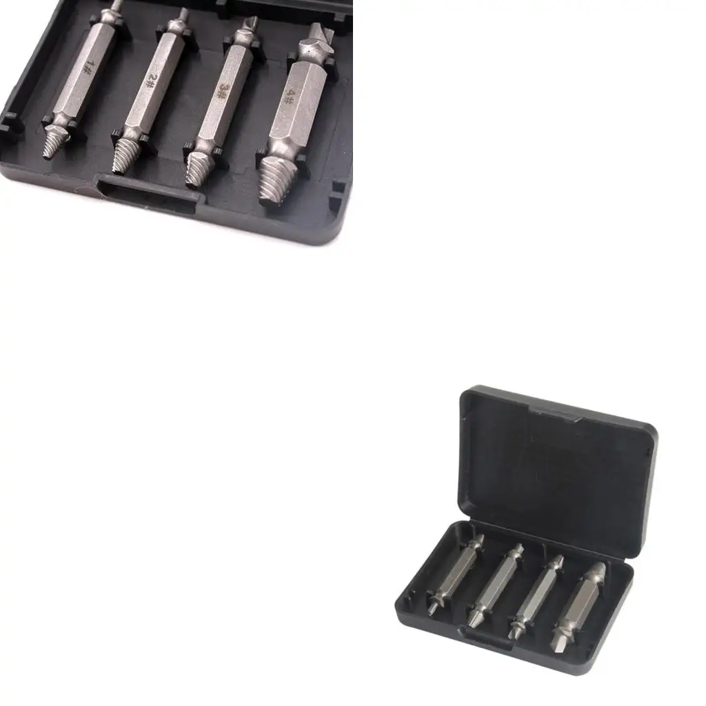  4 Pieces Broken Bolt Screw Extractor for Daily Home Maintenance High Hardness