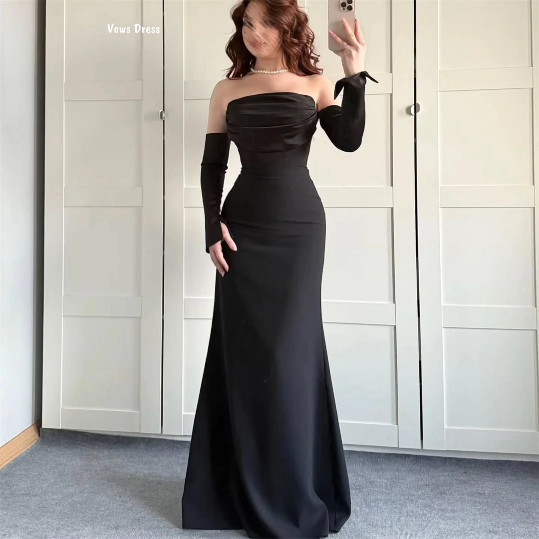 Vows Line A Jurken Galajurk Satijnen Doek Robe Soiree Op maat gemaakte avondjurken Vrouw Elegante luxe galajurk 2025 Feest