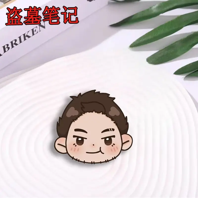 5PCS Anime The Lost Tomb Kylin Zhang Wu Xie Cosplay Anime Brooches Bag Lapel Pin Badges on Backpack Decorative Gift