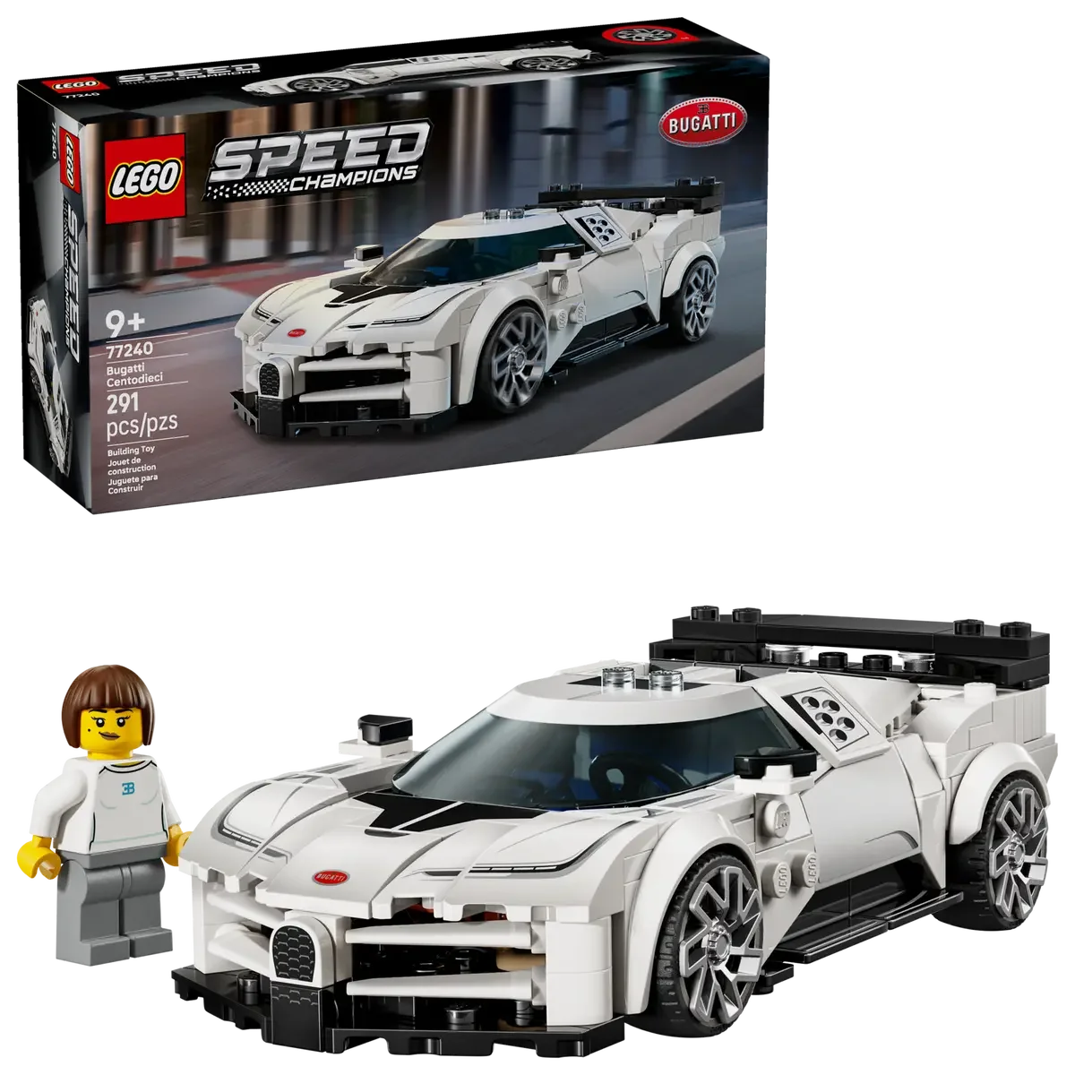 

Конструктор LEGO Speed Champions 77240 Bugatti Centodieci Hyper Sports Car для мальчиков и девочек от 9 лет, подарок, 291 деталь