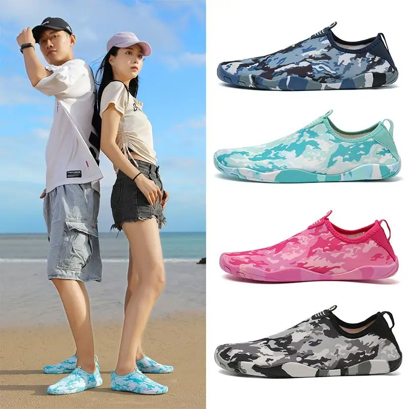New Summer Beach Aqua Shoes Outdoor Creek Tracing Water Shoes Quick Dry Breathable Hiking Aqua Shoes Lighten Yoga Sneakers