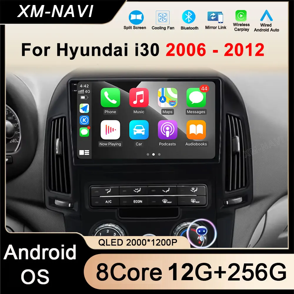 

Car Radio Android 15 Multimedia Video Player For Hyundai I30 2006 - 2011 Navigation GPS 5G WIFI BT 4G LET Qled Screen Head Unit