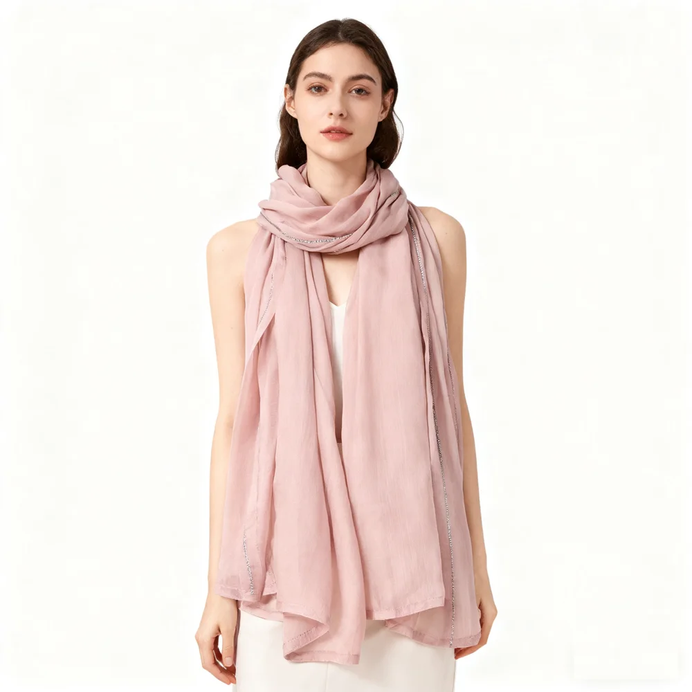 

Premium Scarf Shawl Muslim Hijab Rhinestone Turban Women Headscarf Bandanas Headband Bufanda Bandanas Headwraps Turbante Mujer