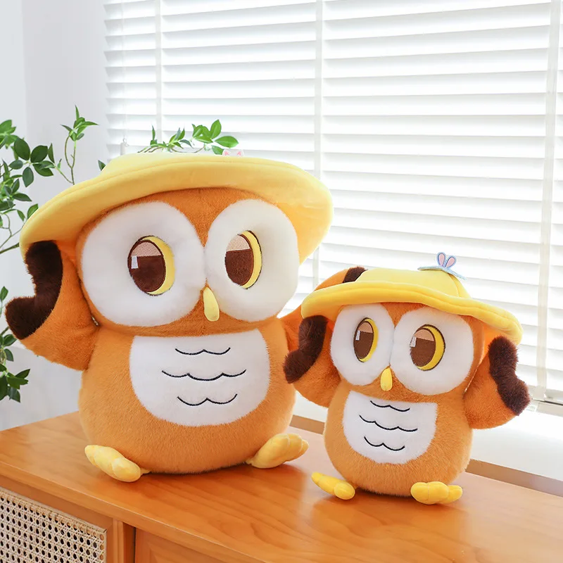 ตุ๊กตานกฮูกน่ารัก ของเล่นตุ๊กตาผ้าพลัฌสำหรับเด็ก ของขวัญวันเกิด/คริสต์มาส ตุ๊กตานุ่มนิ่มสำหรับเด็ก ตุ๊กตาเพื่อนนอน ของตกแต่ง