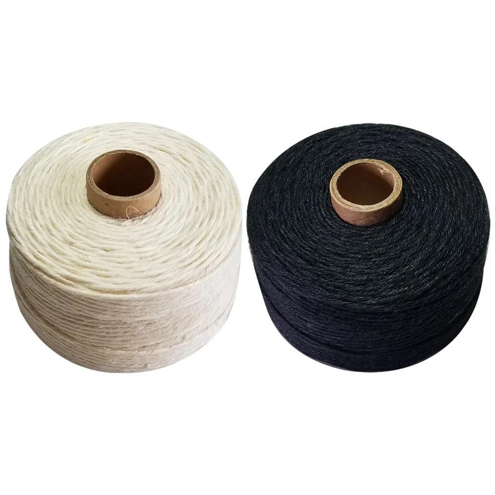 Black and natural 100% Linen threads 100m/roll high tenacity twine cords handmade accessory DIY