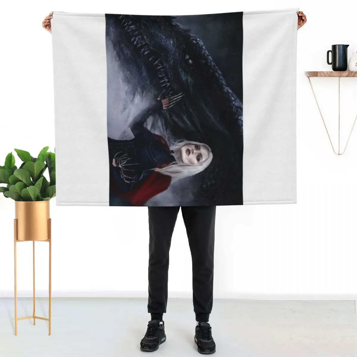 Manon and Abraxos (2nd version) Throw Blanket for sofa Baby Soft Big Soft Plaid Sofa Blankets For Bed Blankets