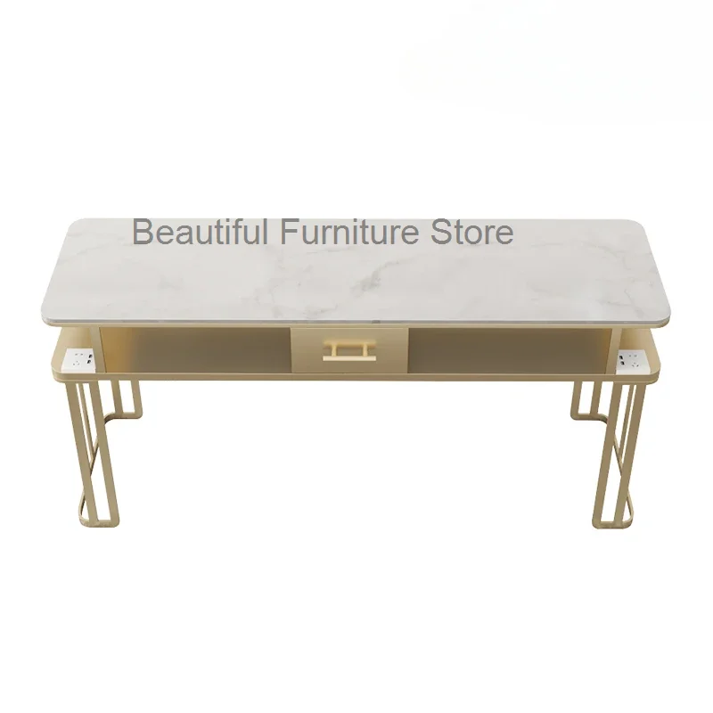 Mesa de belleza profesional para uñas, maquillaje de lujo, mesa de manicura moderna, limpiador de tocador, muebles de salón de manicura, BL50NT