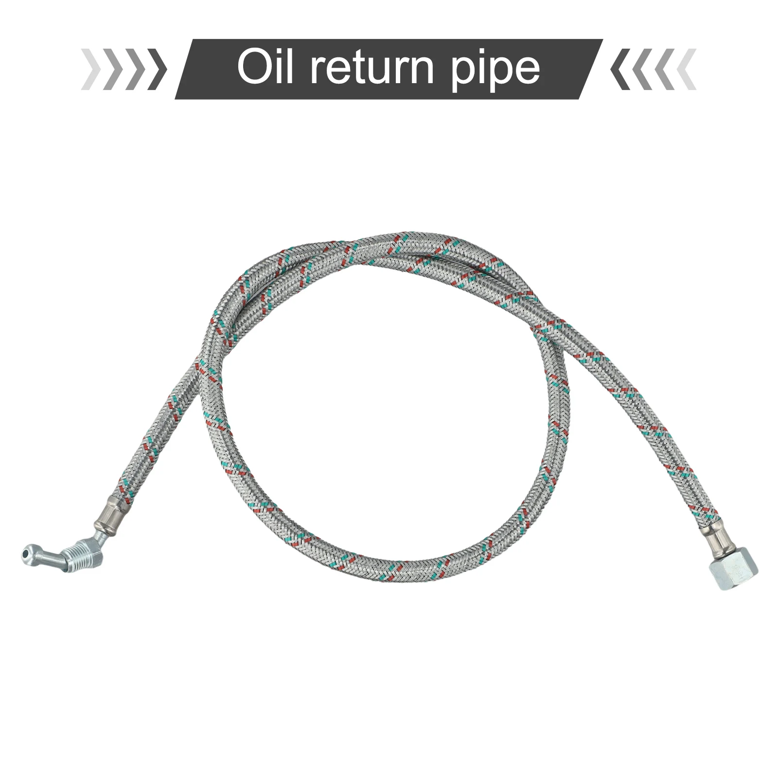 Replacement Oil Line for Riello 40 / Mectron Burners 38 Female x 14 Male Elbow Silver Color 90cm Length Installation