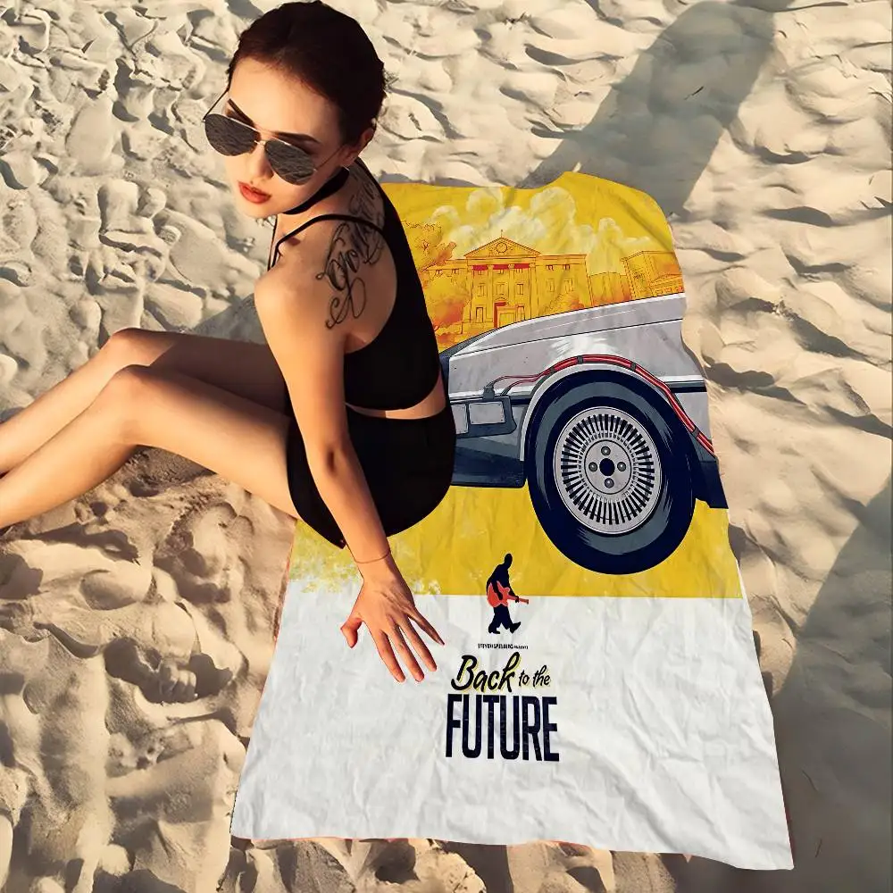 Movie Back to the F-Future Anime Beach Swimming Towel Soft Absorbent Washcloth Children's Gifts for Kids Travel Camping Gym