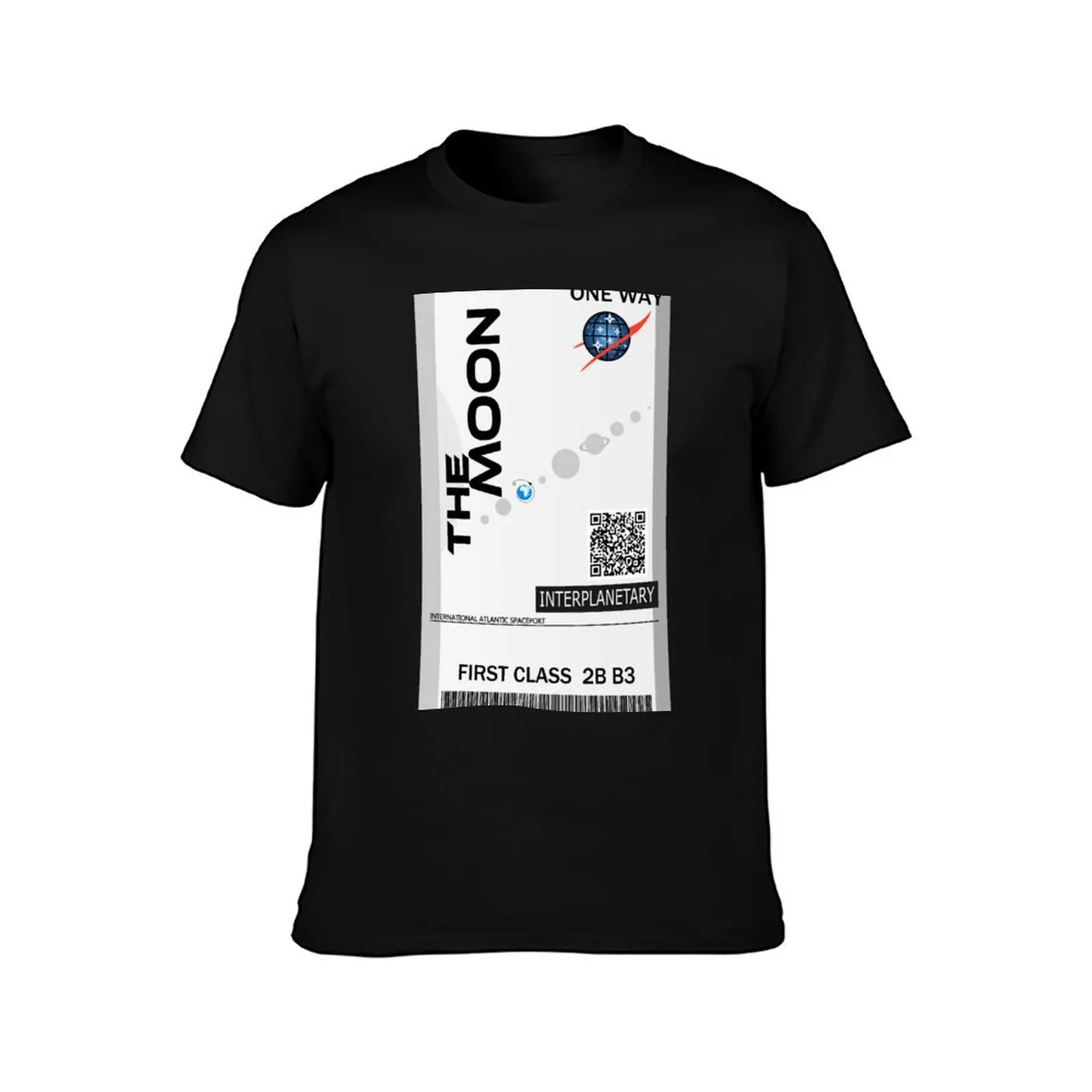 The Moon space ticket T-Shirt Anti-Perspiration Workout Top T-Shirt