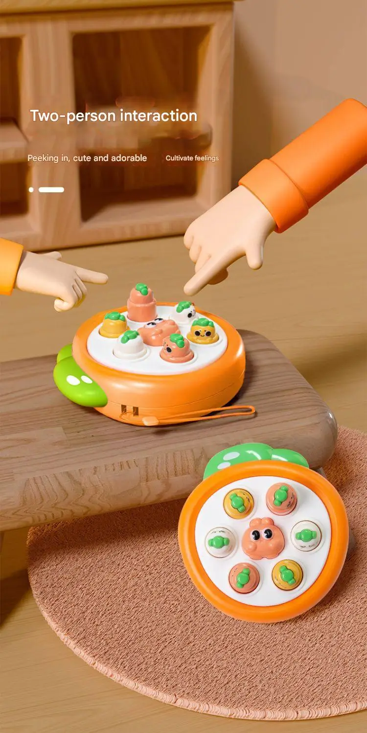 1 pc mini whack-a-taupe mão-olho coordenação brinquedo educativo cor aleatória crianças pitada dedo descompressão para