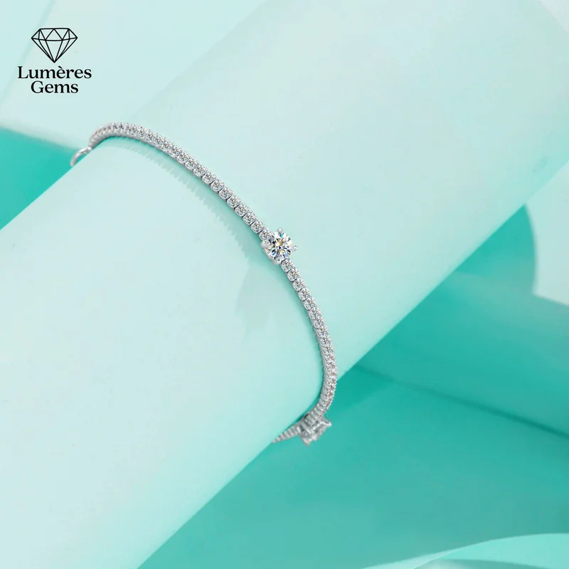 Lumière Gems Platinum PT950 Morganite Magic Cube Handpiece in Tennis Style - Compact and Luxurious Design
