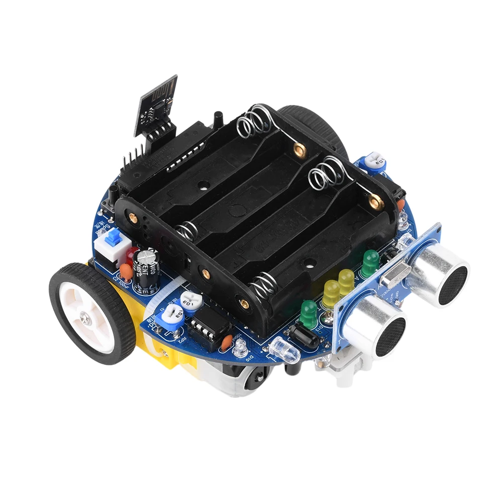 Ultrasonic Obstacle Avoidance Graphical Programming Robot 51 Microcontroller Tracking Intelligent Car Diy Kit Parts