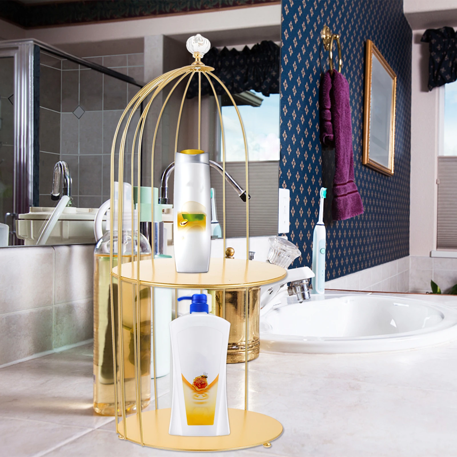 

Makeup Large Capacity Iron Storage Rack Cake Display Display ganizer For Wedding Cake Holder Dessert