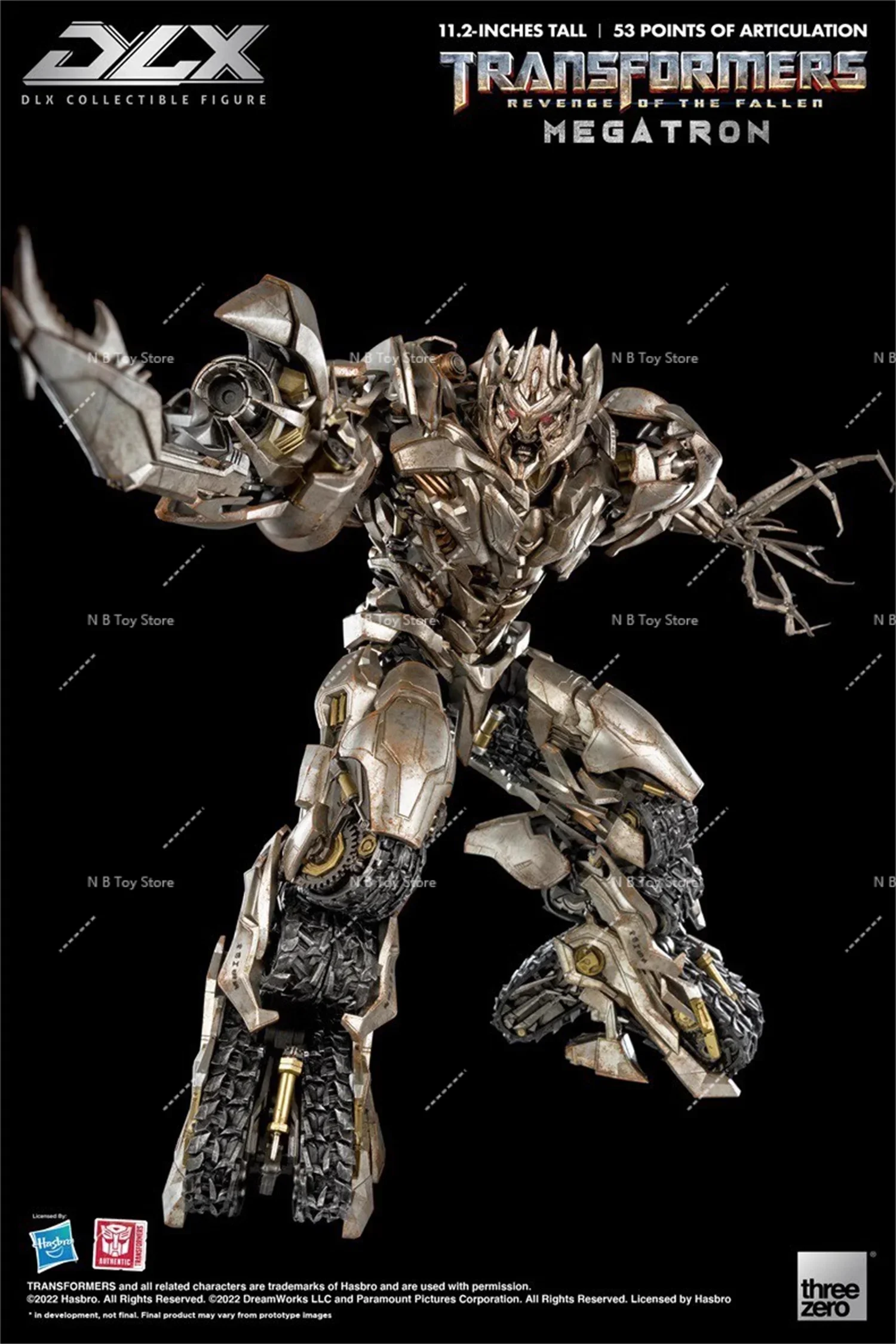 Original ThreeZero 3A G1 MDLX Transformation MG ถัง Megatank DLX 53 จุดข้อต่อคุณภาพสูง Action Figure พร้อมกล่อง