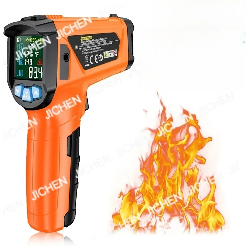 

Цифровой инфракрасный термометр Mestek, пирометр, цветной экран, 2-градусная точность, регулируемый термометр, IR02C