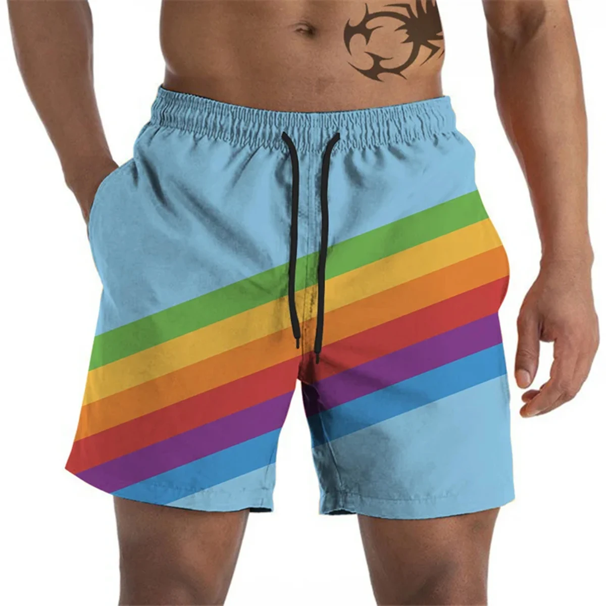 

New Summer 3D Swim Shorts for Adults - Hot Sale Quick-Dry Beach Pants Breathable Surf Fashion Daily Wear