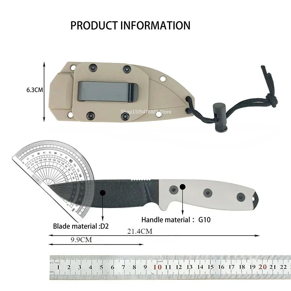 ESEE 4 Kydex Sheath Outdoor Knife Multifunctional Fixed Blade Picnic Adventure Exploration High Hardness Straight Knives G10
