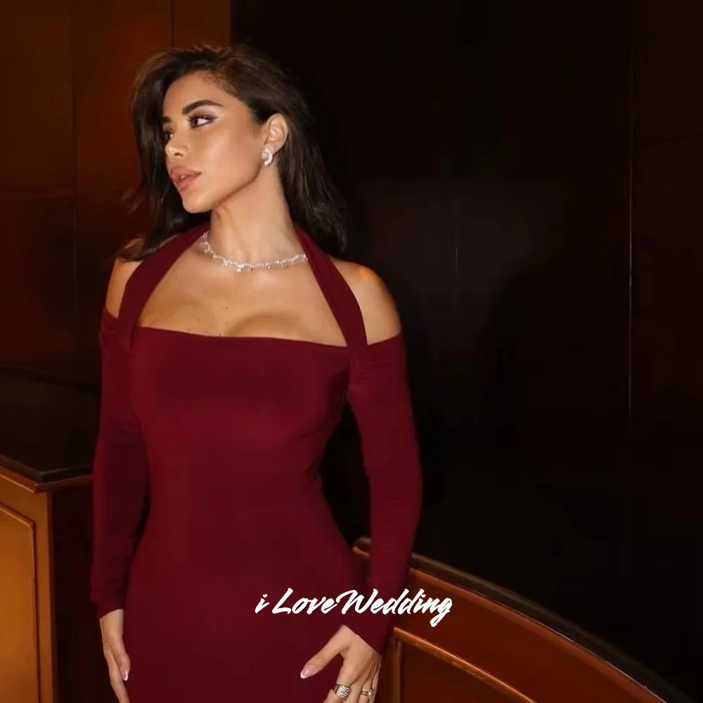 فساتين سهرة رسن أحمر 2025 ساتان كم طويل حورية البحر طول الأرض بدون حمالات مثير مطوي فساتين حفلات الزفاف حسب الطلب #3