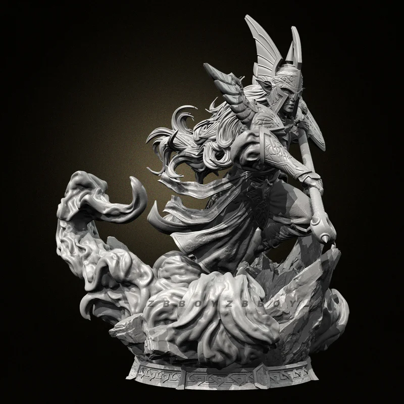 

38mm 50mm 75mm Giant Axe Heavenly Generals Resin Model Figure Gk Micro Miniature 3d Printed White Model Toy Unassembled Unpainte