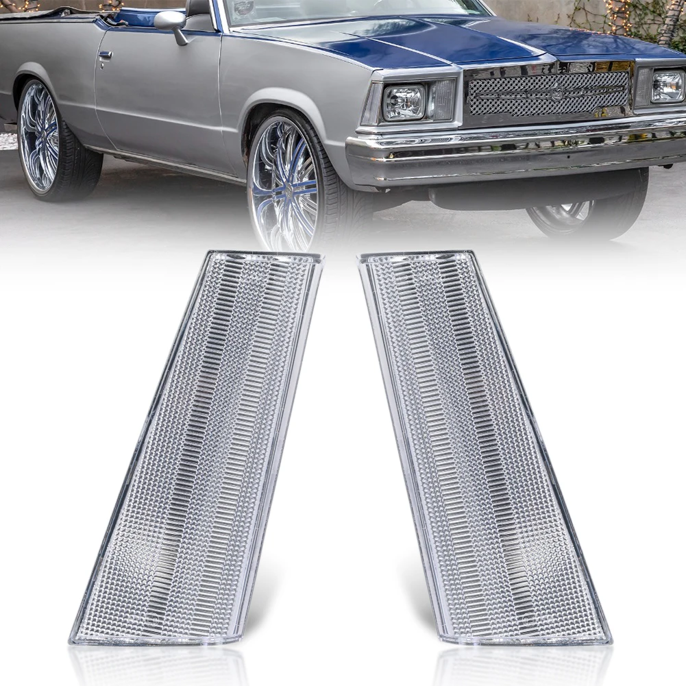 

2Pcs Front Bumper Side Marker Light Turn Signal Light For 1978-1979 Chevrolet El Camino Chevrolet Malibu GMC Caballero No Bulb