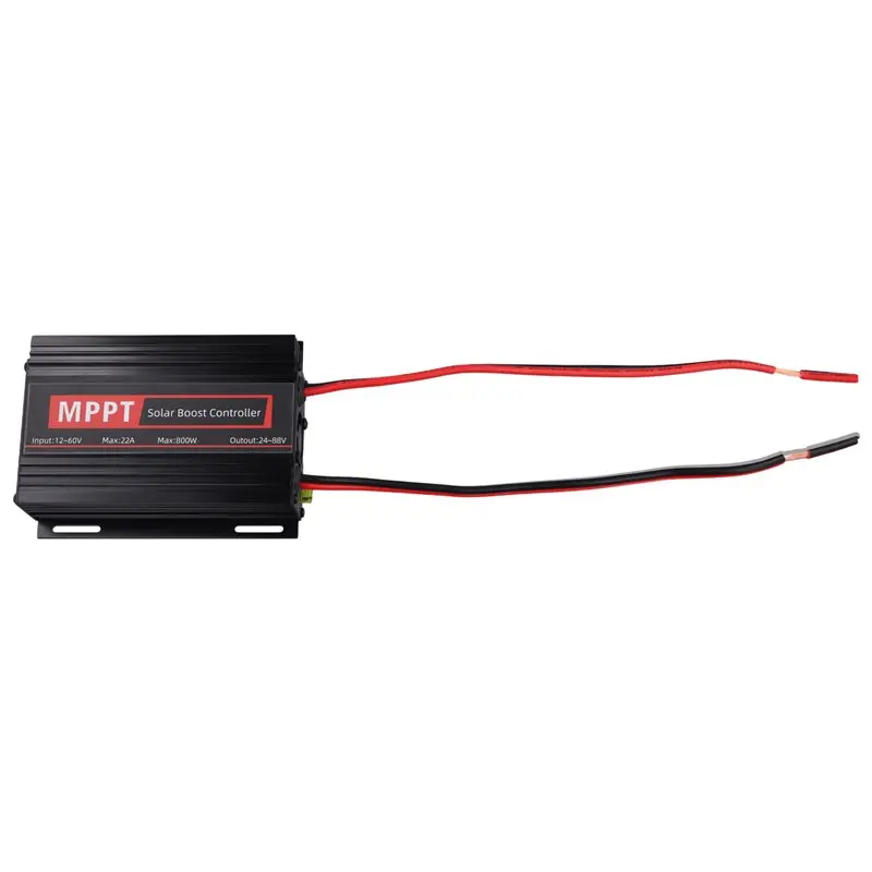 N75R-2X MPPT Booster Solar Controller 22A 800W PV 12-60V Input Step-Up 24-88V Charging Solar Charger For Lithium Gel AGM