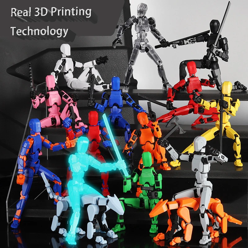 Multi-Jointed Movable Shapeshift Robot 2.0 3D Printed Mannequin Dummy Action Figures Toys Building Blocks Kids Adults Games