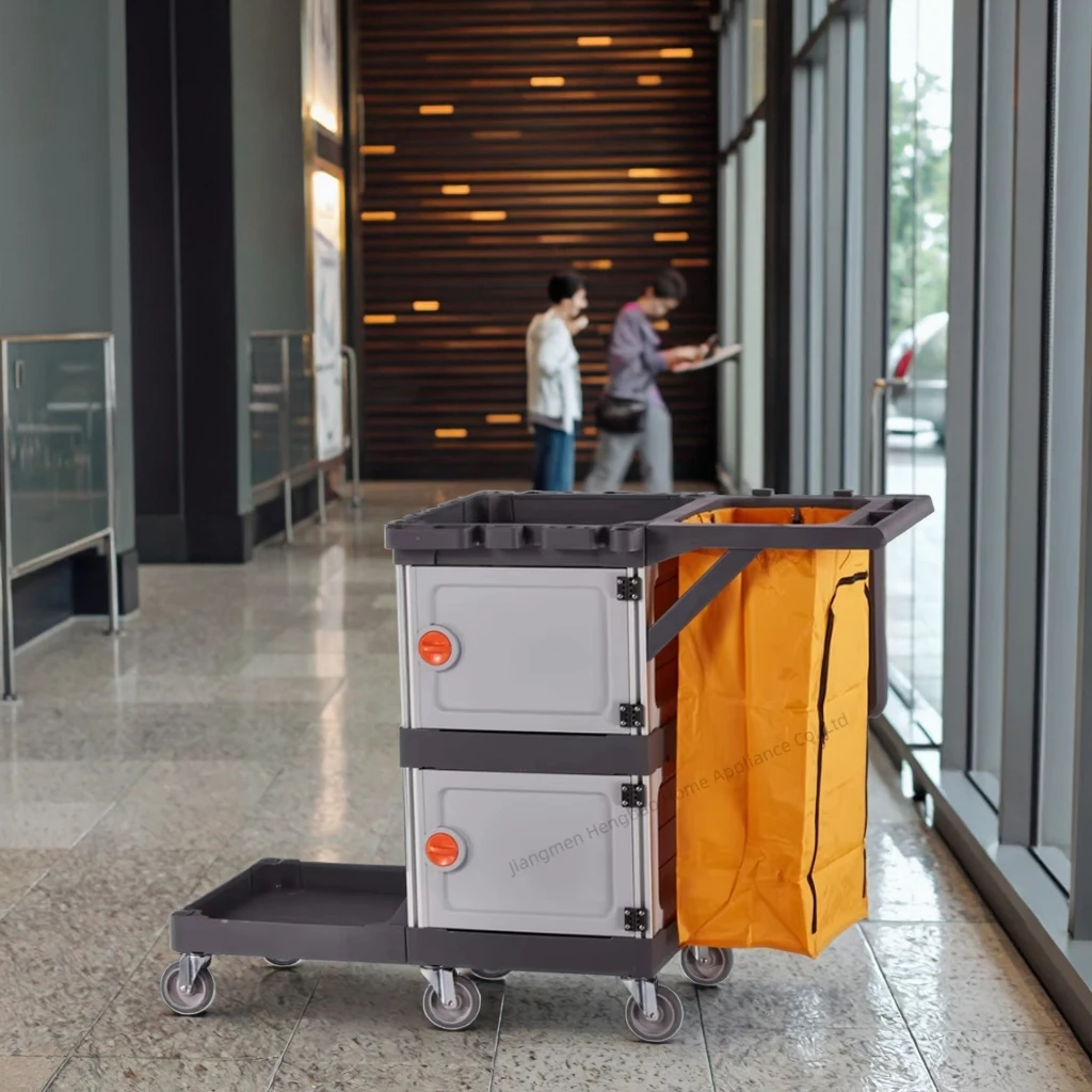 

2025Hotel Cleaning Vehicle Housekeeping Cart Commercial Cleaning Cart With Wheels