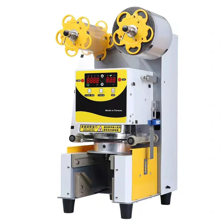 High Quality Sealing Machine Milk Tea Coffee Cup Automatic Sealing Machine Plastic Bag Sealing Machine with Label Sealer Easily