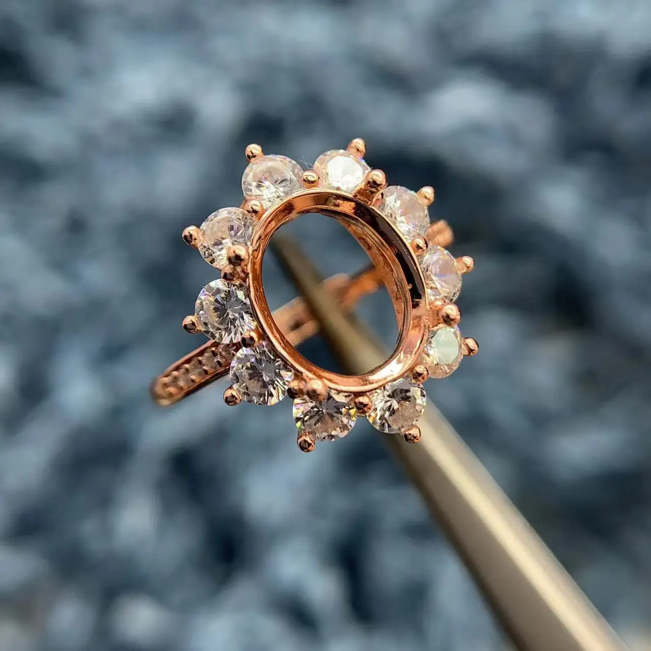 

MeibaPJ инкрустация овальный 8*10 мм камень S925 стерлингового серебра кольца установка DIY женские бриллиантовые подарки изысканный кристалл Шарм ювелирные изделия оптом