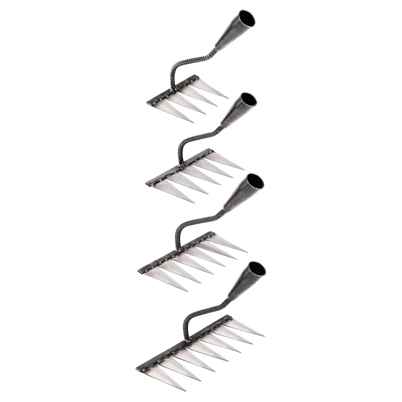 Garden Rake Durable Cultivating Planting Rake Sharp Tines Rake Weeding Removal Rake for Cultivating Loosening Yard Lawn Planting