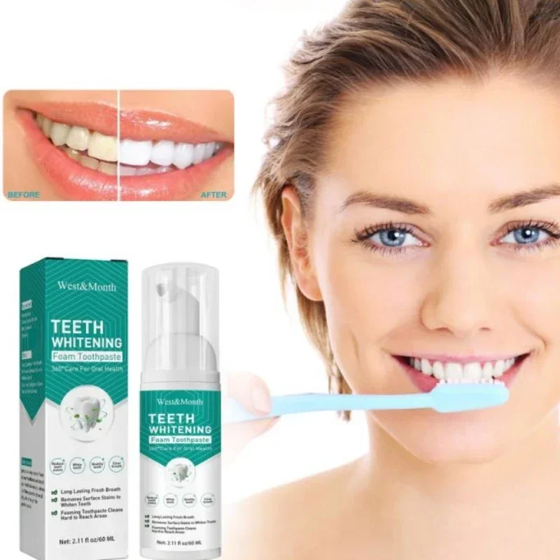 

Sdotter New Teeth Whitening Mousse Toothpaste Whiten Deep Cleaning Dentifrice Removes Plaque Stains Tooth Bleaching Oral Hygiene