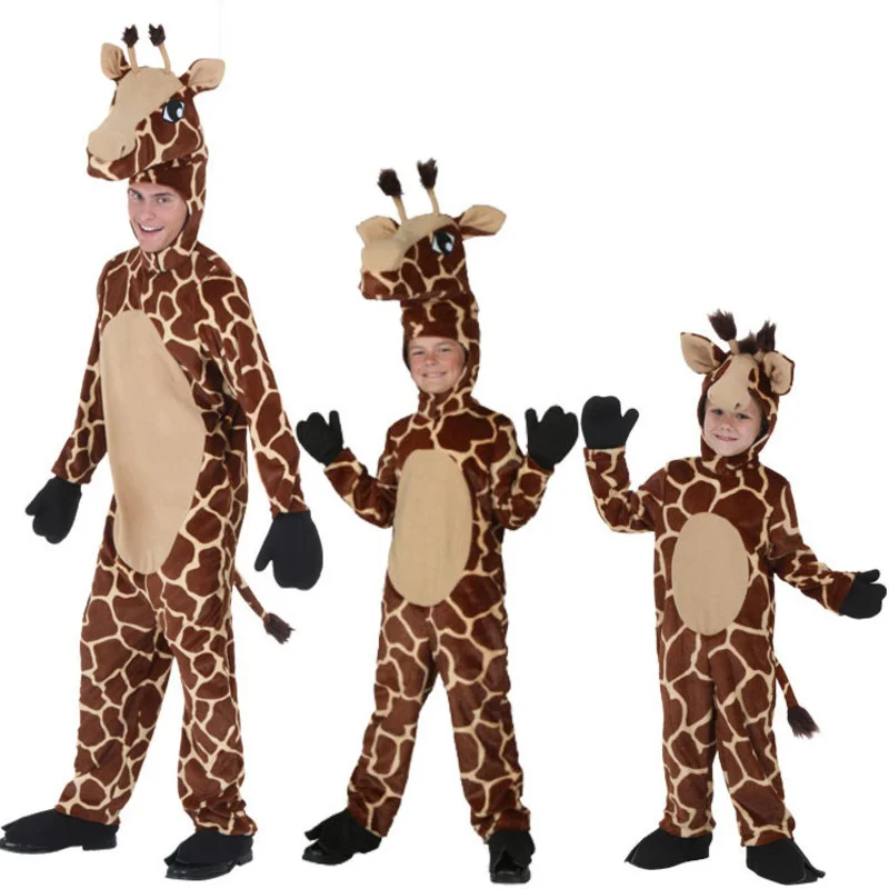 Halloween Cosplay Deer Costumes Sika Deer Stage Costumes Animals Adult Children Giraffe Parent-child Costumes