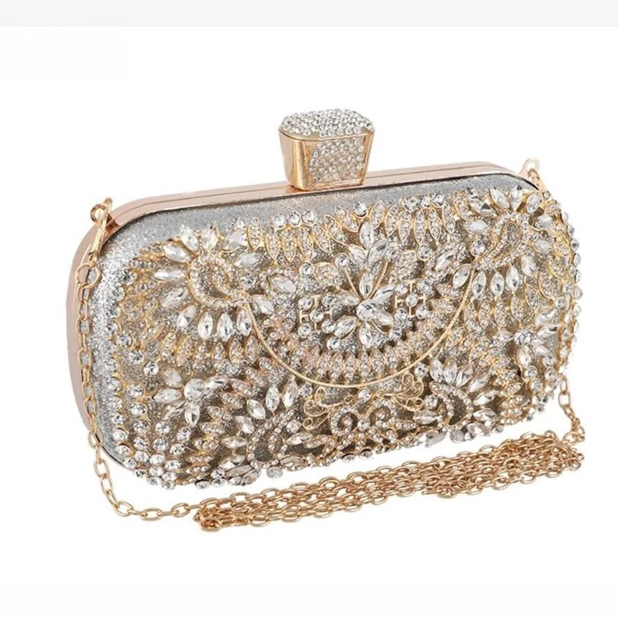 

Вечерняя сумка-клатч для женщин, украшенная стразами, молодежная, с магнитной застежкой, из полиэстера, среднего размера, в форме конверта