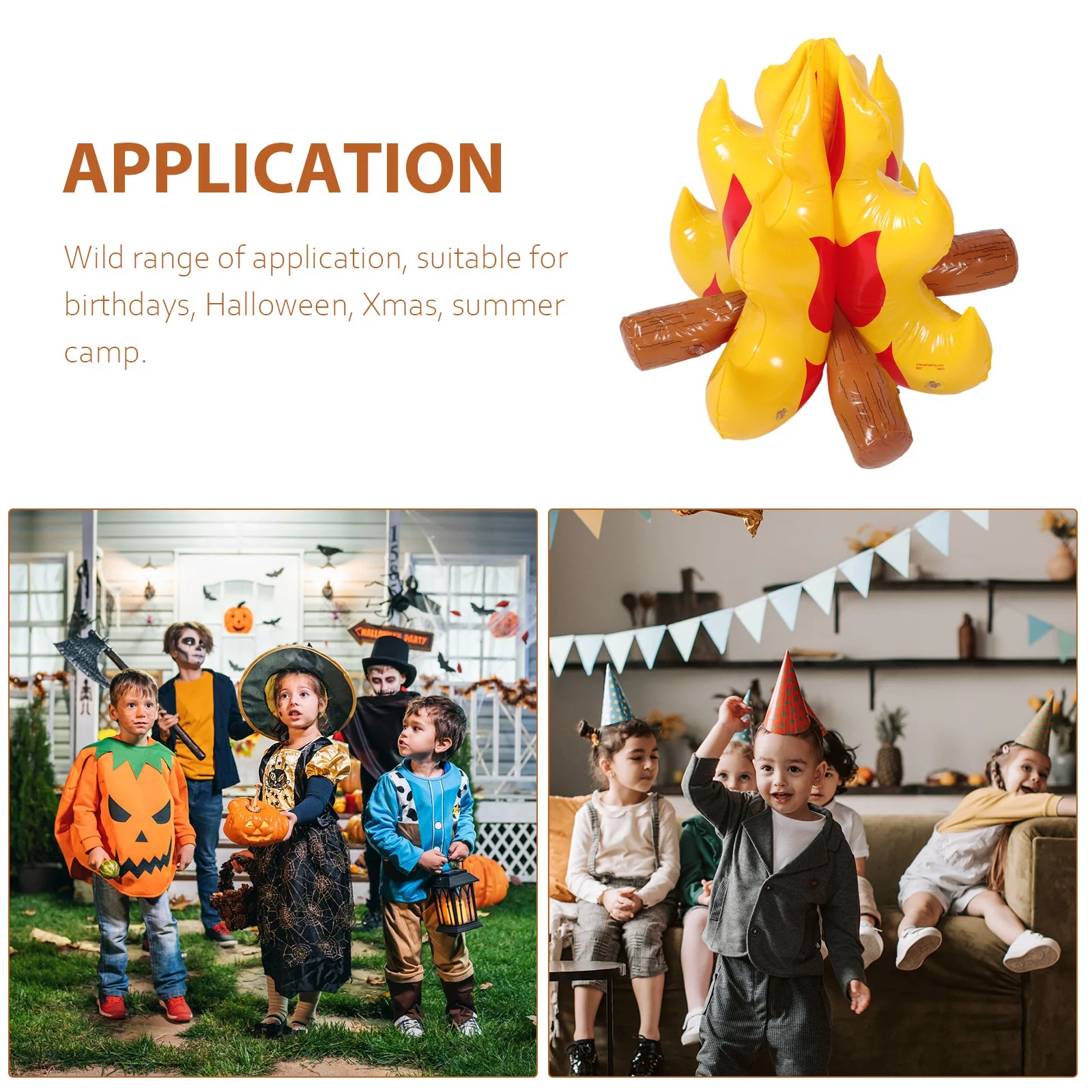 Lumberjack Party Decoration Inflatable Campfire Bonfire Toy Set Festival Portable Pvc Vivid Artificial Flame