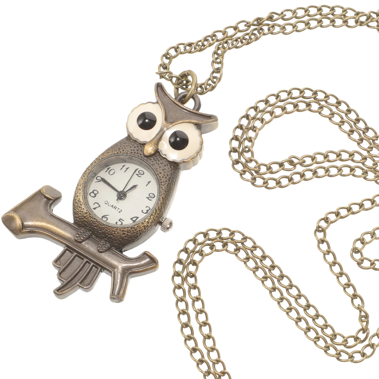 

Retro Vintage With Chain Unique Owl Design Mechanical Accessory For Men Kids Gift Pocket Watch Chain Costume Jewelry