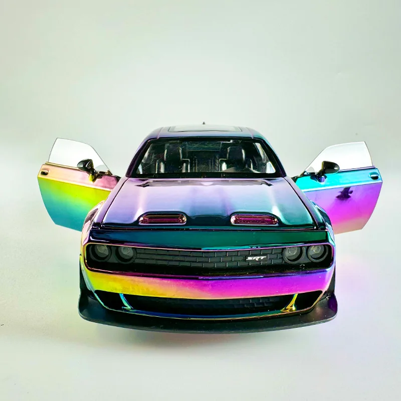 1:24 Electroplating Hellcat Alloy Model, Strong Return Force, Four-wheel Shock Absorption, Cool Sound And Light