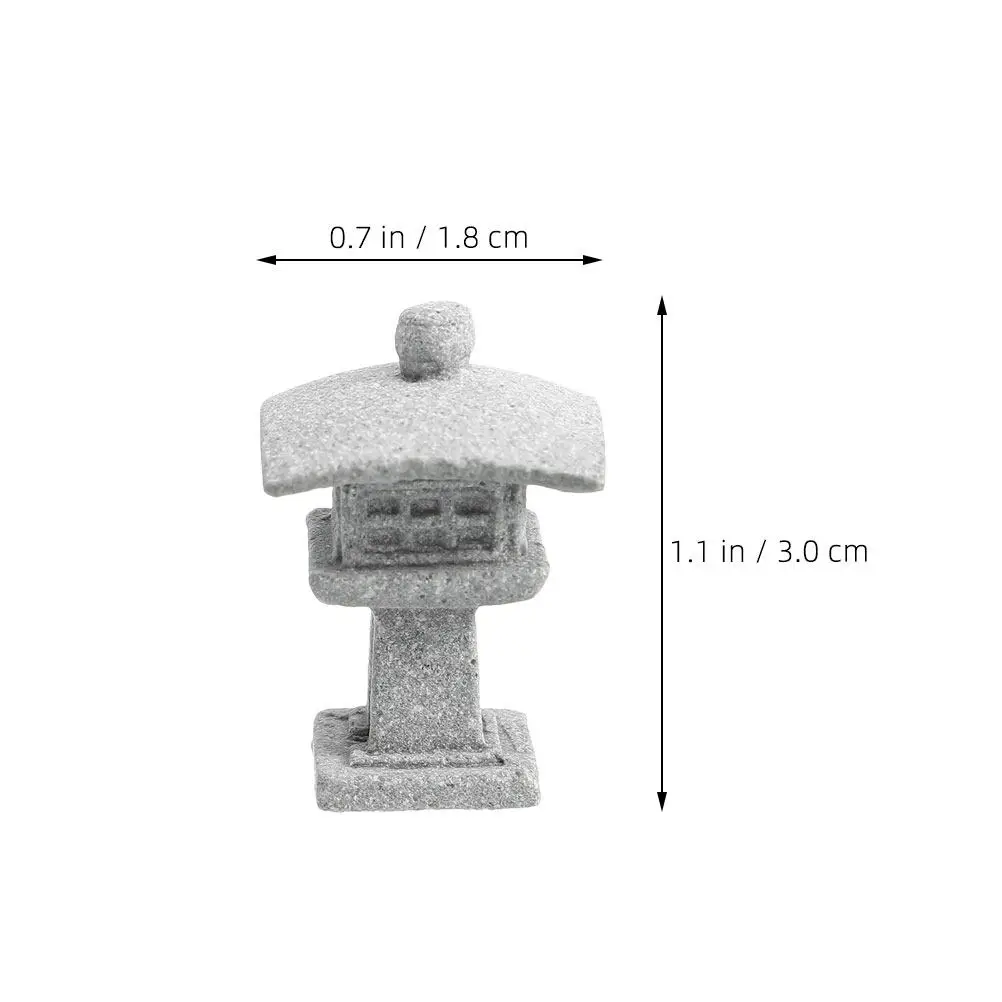 Japanese Pagoda Lantern Stone Sculpture Miniature Garden Statue Zen Aquarium Fish Tank Decor Ornament Miniature Pagoda
