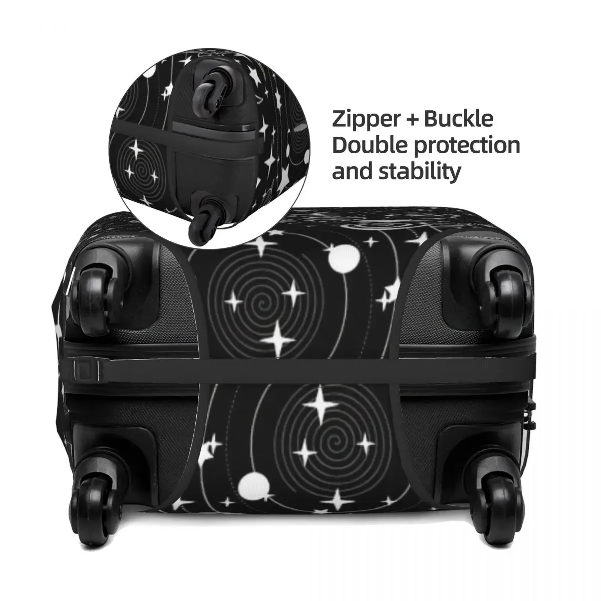 Sun Moon And Stars Print Luggage Protective Dust Covers Elastic Waterproof 18-32inch Suitcase Cover Travel Accessories