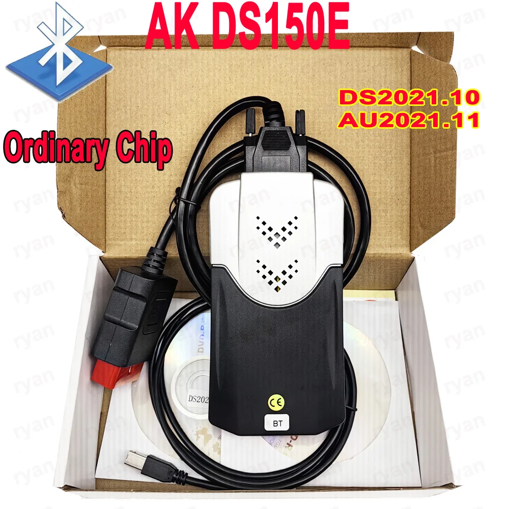 New AK DS150E With Bluetooth 2021.11 Keygen For Del DS150E With BT OBD2 Diagnostic Tools Cars Trucks OBDII Scanner