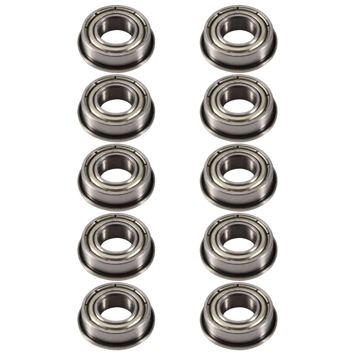 10 Pcs F688ZZ Flanged Radial Ball Bearings Metal Steel Double Shielded Flange Ball Bearing, 8 x 16 x 5mm for Motor