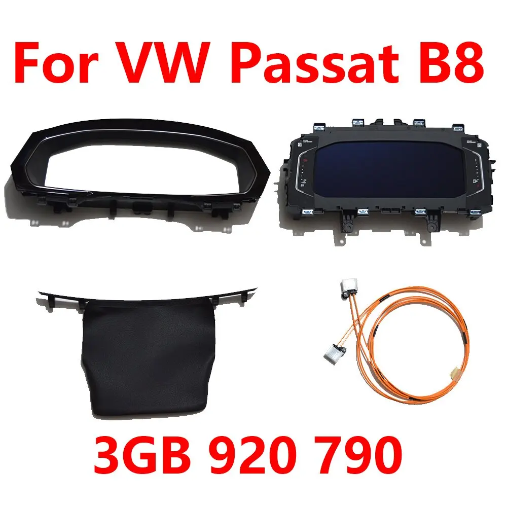 For VW Passat B8 2016-2019 With Frame And Wire Virtual Cockpit LCD Digital Instrument Panel LCD Instrument 3GB 920 790 3GB920790