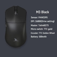 Darmoshark M3 Wireless Bluetooth Lightweight Mouse PAM3395 26000DPI TTC Micromotion Low latency Cable gaming mouse accessory