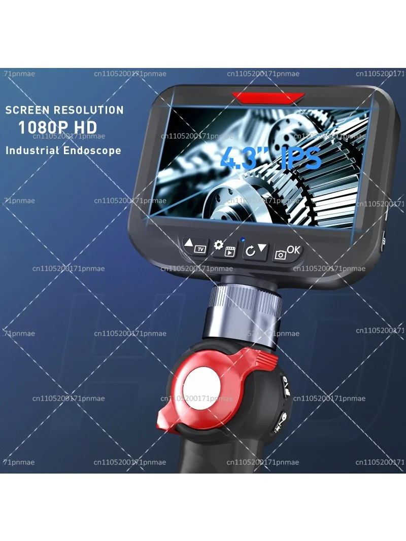 2026 New 1080P HD Automotive Endoscope with Screen, 8mm Camera, 1m Waterproof Probe for Engine Cylinder Inspection