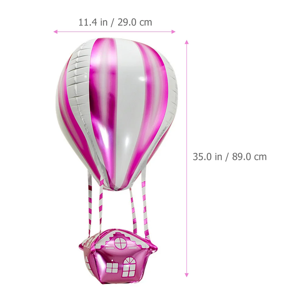 10 Pcs Clock Hot Air Balloon Child Modelling Balloons Metallic Aluminum Film Decor