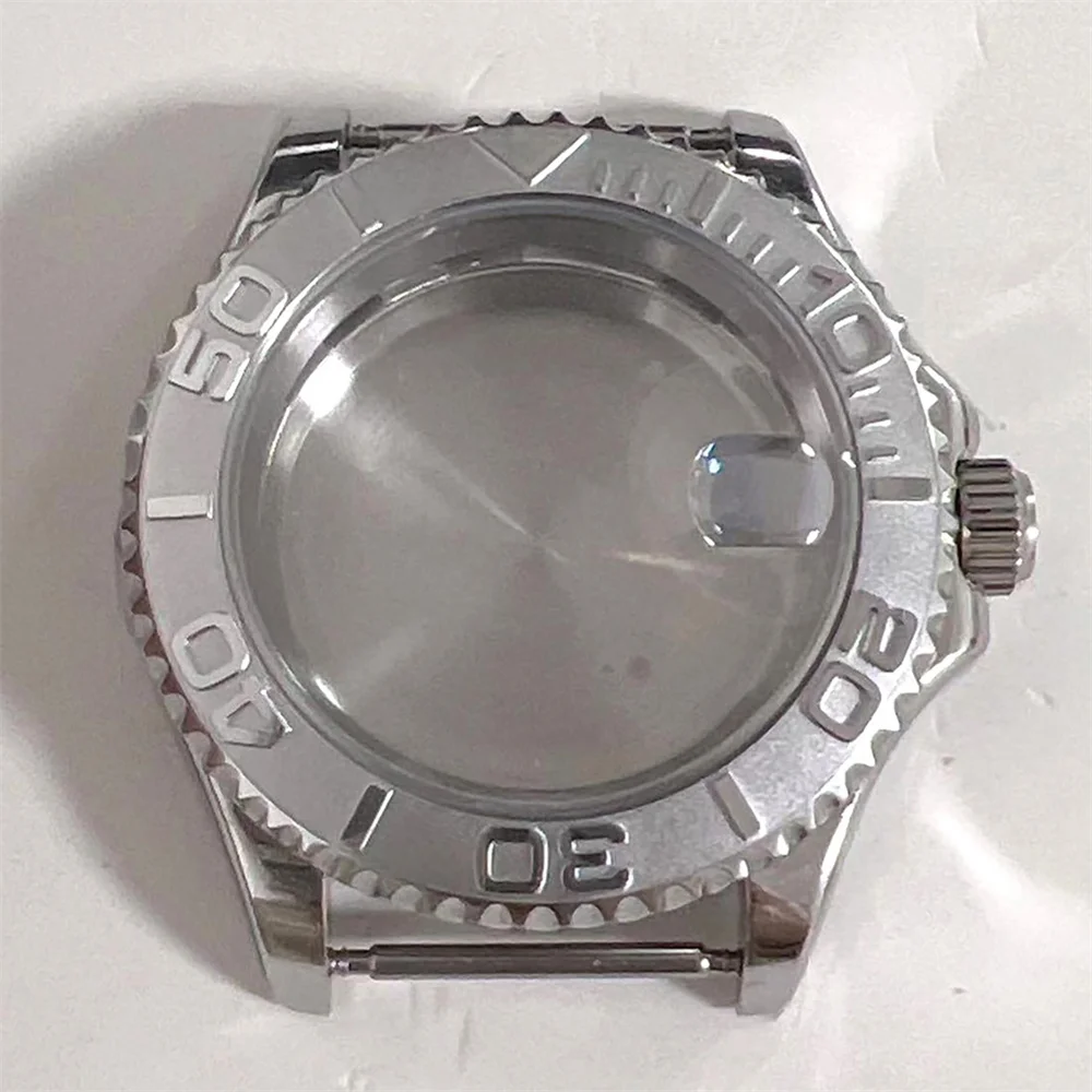 

40MM Silver/Green Watch Case for NH35A/NH36A/4R36/7S Movement Watch Box Parts