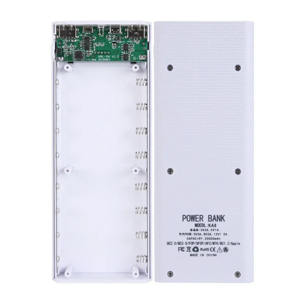Obudowa Power Banku z Podwójnym USB Micro USB Type C 5V 4.5A DIY 8X18650 Skrzynka do Przechowywania Baterii Super Szybkie Ładowanie Bez Baterii — zdjęcie produktu 3