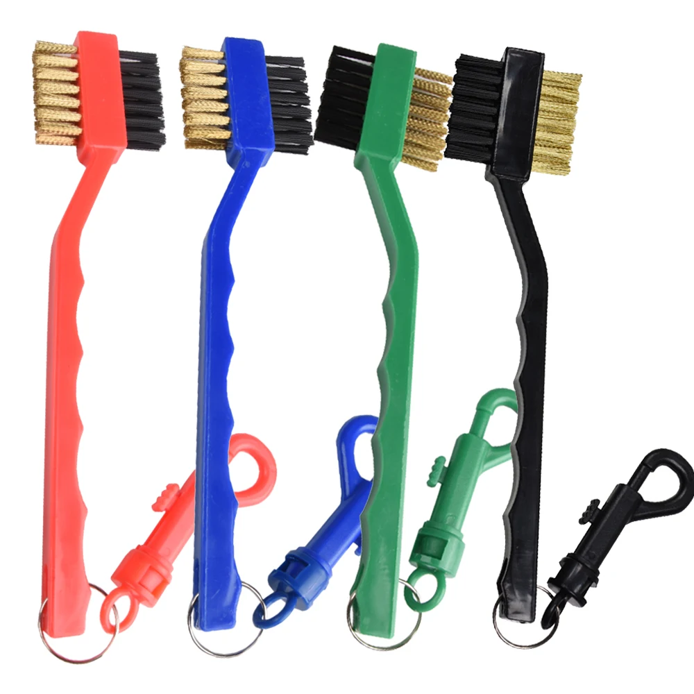 1PCS Golf Cleaning Brush Double-Sided Design Portable Hook Lightweight Portable Two-Head Club Cleaning Golf Cleaning Accessories