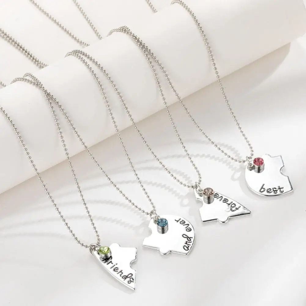 Best Friend 3/4 Piece Set Necklace BFF Necklace Female Love Friendship Pendant Choker Fashion Men And Women Jewelry Gift 2025